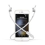 Sunbona Waterproof Headset Bluetooth Universal Wireless Sports Jogging Stereo Earphone for iPhone iPad iPod Samsung Galaxy and More (White)
