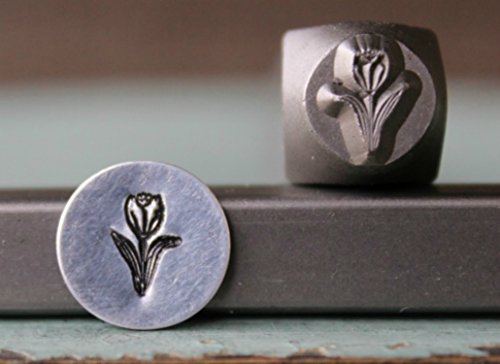 Brand New 8mm Tulip Flower Metal Punch Design Stamp - Supply Guy - CH-176