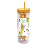 Fruit Infuser Water Bottle by D'Eco (Orange)