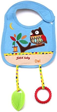 Baby Bibs with Teether Toy Owl Animal Waterproof Cloths Saliva Towel
