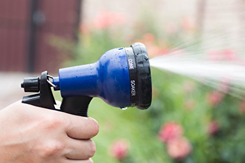 ALMA Garden Hose Nozzle - Water Hose Spray Nozzle - Hand Sprayer - 8 Patterns High Pressure Hose Nozzle - Best for Watering Plants Lawns - Car Wash and Pets Showering - Thumbnail 3