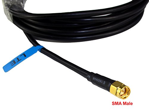 Vandal Resistant Low Profile 3G/4G/LTE Omni-Directional Antenna - 3-5 dBi Gain - Fixed Mount - 10 ft Coax Lead - For Cisco, Cradlepoint, Digi, Novatel, Pepwave, Proxicast, Sierra Wireless, and others.