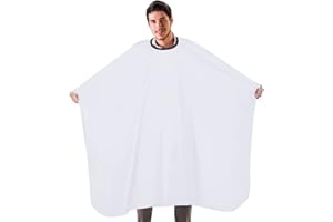 YELEGAI Professional Salon Hair Cutting Cape,56x63 inches Large Hairdresser Cape for Haircut,Coloring,Makeup,Styling and More,(White)
