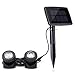 Solar Powered Spotlights with 2pcs Lamps Holder Waterproof Pond Lights for Ganden,Fountain,Patio, Lawn (White)
