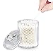 Qtip Dispenser Holder Apothecary Jars Bathroom,Premium Quality Clear Plastic Acrylic Organizer for Q-Tips,Cotton Swab,Cotton Ball,Cotton Rounds | Small,10-Once