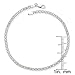 Jewelryweb Italian 925 Sterling Silver 10-inch 3.5mm Bismark Anklet - Lobster-claw