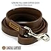 Logical Leather 6 Foot Dog Leash - Best for Training - Best Water Resistant Heavy Full Grain Leather Lead - Brown