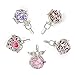ZX Jewelry 5 Style Rhodium Plated Diffuser Locket Pendant Essential Oil Hollow Pendant Cage Locket