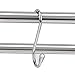 Sumnacon 15.6 Inch 2 Bars Self Adhesive Towel Bar Racks - Stainless Steel Bath Towel Holder Organizer with 3 Hooks, Contemporary Style Brushed Finish Towel Bar Holder for Bathroom Kitchen Bedroom