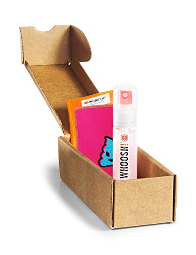 WHOOSH! Screen Shine Go - 1 fl oz Refillable Screen Cleaner Kit with Microfiber Cloth for MacBook, Phone, iPad & Eyeglasses - Powerful Streak-Free Cleaning - Pocket-Sized, TSA-Approved for Travel