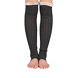 Spring Fever Crochet Lace Trim Cotton Knit Leg Warmers Boot Socks