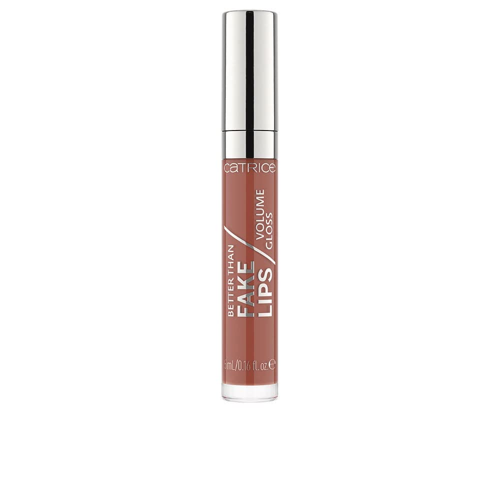 Catrice Better Than Fake Lips Volume Gloss, Lip Gloss, No. 080 Boosting Brown, Nude, Smoothing, Nourishing, Shiny, Natural, Radiant, Vegan, Microplastic Particles Free (5 ml)