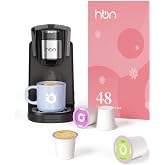 HBN Single Serve Coffee Maker for K-Cup + Tea 48-Count Sampler Variety Pack