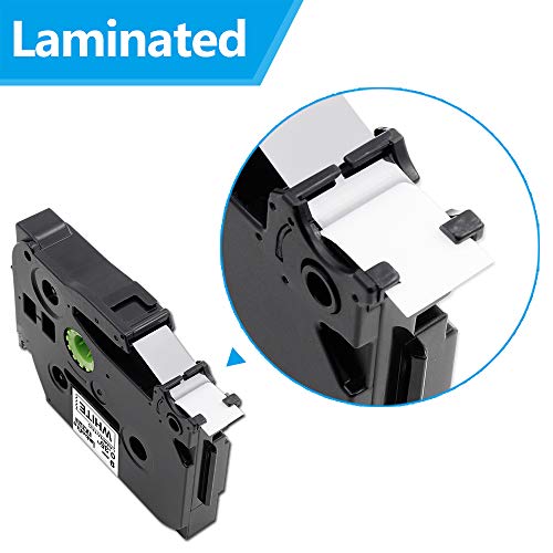 Replace TZ Tape 9mm 0.35" Laminated White Label Maker Tape TZe-221 TZ221 Compatible Brother P Touch PT-D200 PT-D210 PT-H100 PT-D400 PT-1290 PT-1700 PT-1750, 9mm x 8m(0.35 Inch X 26.2 Feet), 5-Pack - Thumbnail 4