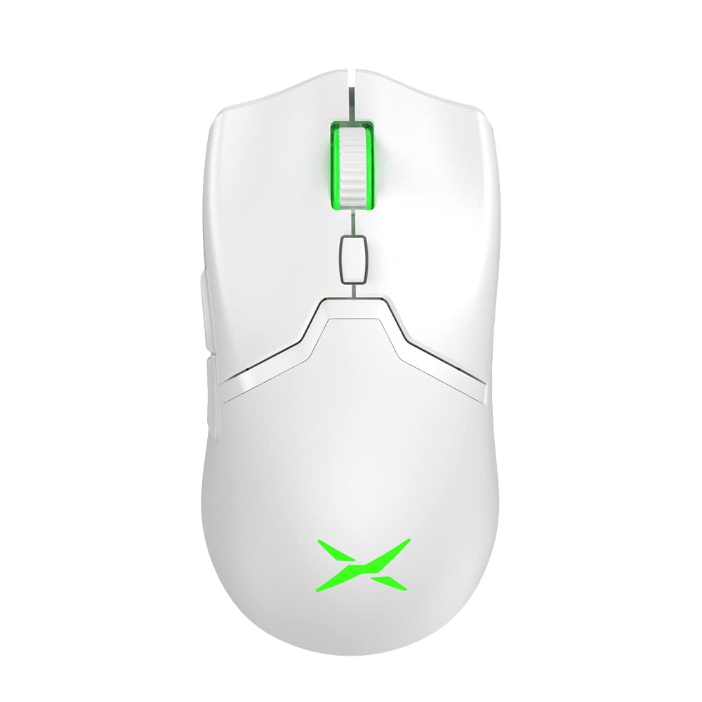 Photo 1 of DeLUX M800PRO Wireless Gaming Mouse - PAW 3370 Sensor, Multi-Device Connection, TTC Encoder Wheel, 19000DPI, 70g Lightweight, 56Hr Battery, 6 Programmable Buttons & LOD Adjustment (White)