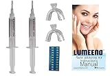 Lumeeno  Teeth Whitening Starter Kit Carbamide Peroxide 44 Mint Gels 2 DIY Mouth Trays Tooth Bleaching Set Dental Grade Enamel Safe Professional Whitener 2 X 5 Ml 10 Applications Full At Home