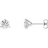 Solid 14k White Gold 1 9/10 Cttw Lab-Grown Diamond Stud Earrings