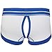 YiZYiF Men's Boxer Brief Buckled Pouch Shorts Underwear White Medium