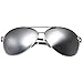 grinderPUNCH - Big XL Wide Frame Extra Large Aviator Sunglasses Oversized 148mm Silver Mirrored