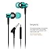 NOOTPRODUCTS NDT33 Earbuds Mic Stereo, Volume Control and Noise Isolating Headphone, Green