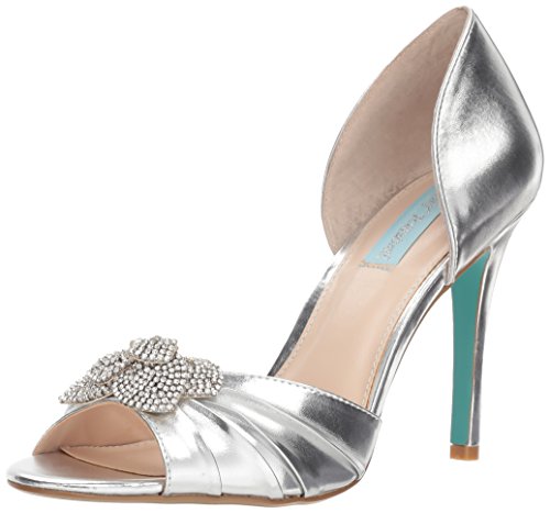 Blue by Betsey Johnson Women's SB-Briar Pump, Silver/Metallic, 7 M US