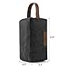 Kattee Mens Travel Toiletry Bag Canvas Cosmetic Makeup Organizer Shaving Dopp Case (Dark Gray)