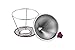 Pour Over Reusable Coffee Filters Perfect for Stainless Steel Cone Coffee Dripper Maker, Eco and Environmentally Safe 100% Reusable Filters with Brush - Serves 1-2 Cups