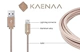 Apple Certified (Mfi) Lightning 1 Meter (3.3 Feet) KAENAA™ Gold Woven Cable for iPhone 6, iPhone 5, iPad mini, iPad 4, iPod 5 and iPod nano 7th generation