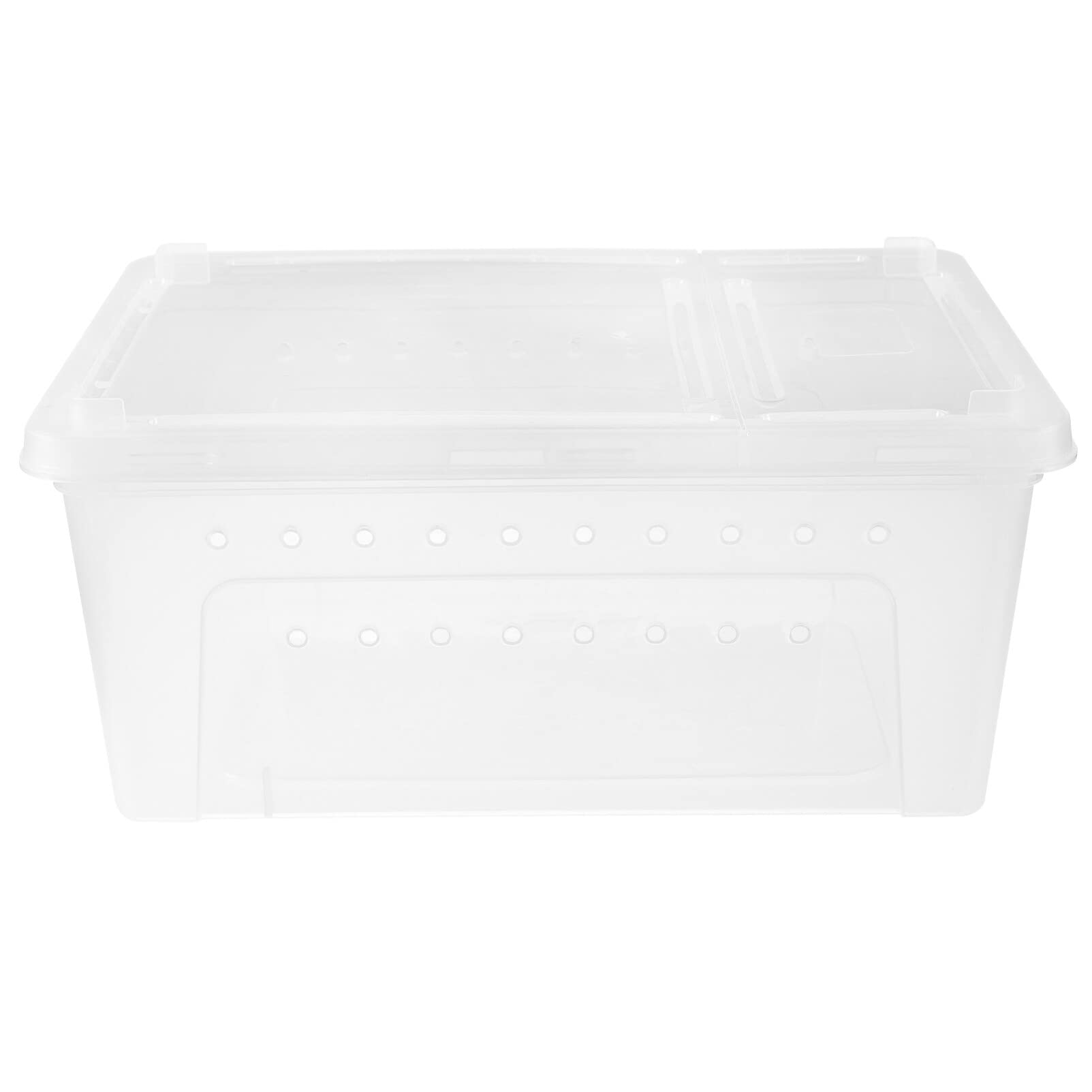 Breeding Box Reptile-Turtle Enclosure-Plastic Storage Case Feeding Hatching Container for Spider Scorpion Gecko Snake Tortoise (White)