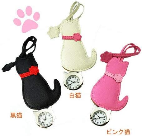 Amazon バッグチャームウォッチ ハングウォッチ 猫懐中時計 キーホルダー時計 黒猫 懐中時計 腕時計 通販