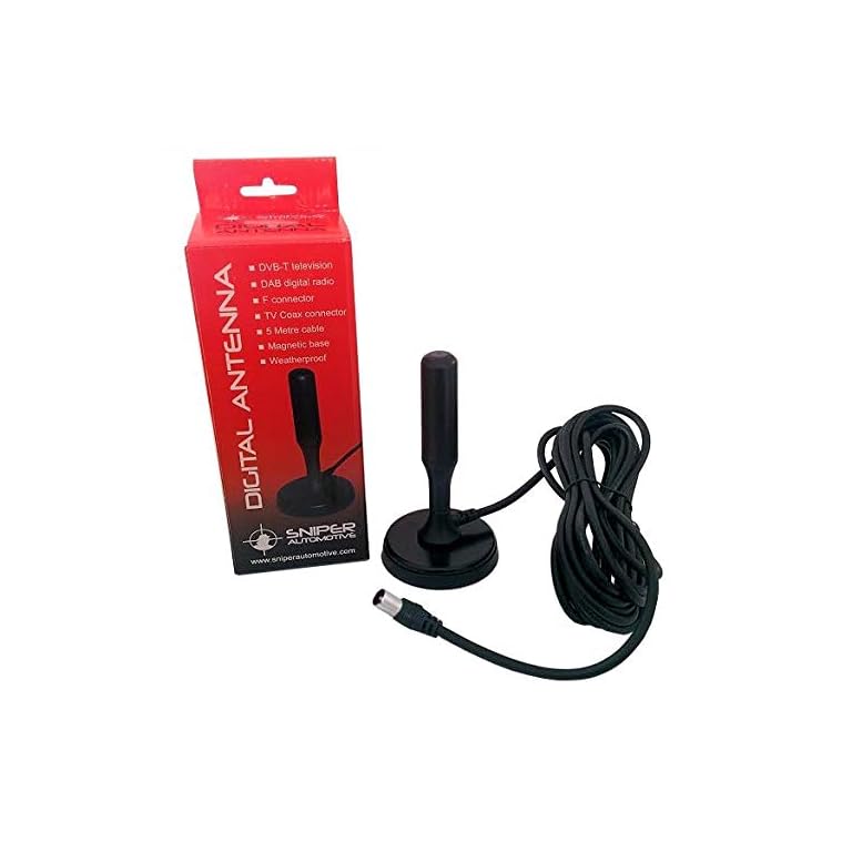 Sniper Automotive Portable Digital TV Roof Aerial, Mount DVBT