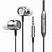 Maxonor New Metal Headphone Super Bass Earphones Volume Control With Microphone Headsets For All Mobile Phone Mp3 PC (Gray)