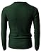 H2H Mens Henley Ribbed-Knit Sweater KHAKI US 3XL/Asia 4XL (KMOSWL0127)