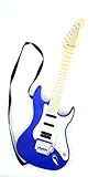 Toy Rock Star Guitar - Electric Kid's Battery Operated Blue Toy Guitar