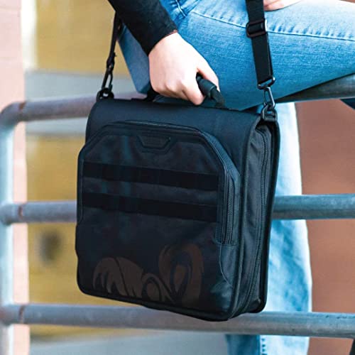 Gearilla Large 3 Ring Binder with Zipper 3" Blacked Out, ORing, Ultra Rugged and Durable