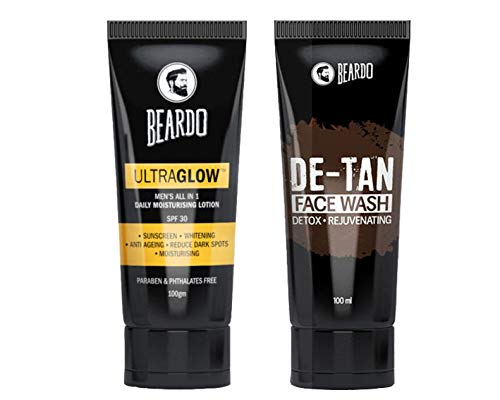 de tan face wash for men