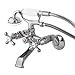 Kingston Brass KS265C Clawfoot Tub Wall Mount Faucet, Polished Chrome,6-Inch Adjustable Center