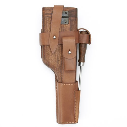 German wwii c-96 wood butt stock and holster set, c96