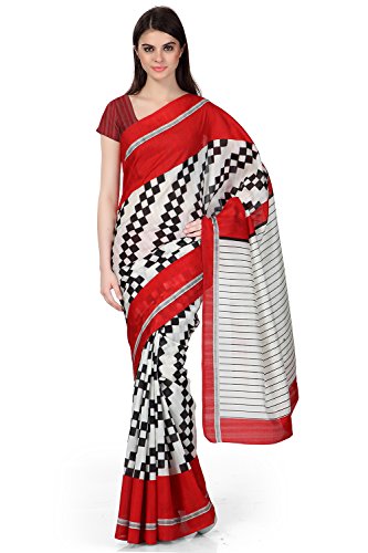 Janasya Women's Multi-coloured Bhagalpuri Silk Printed Sarees