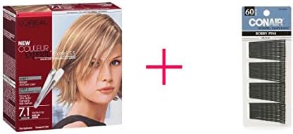 L'Oreal Paris Couleur Experte Express Easy 2-in-1 Color + Highlights (2pc AND Conair Brush Styling Essentials Bobby Pins Black - BUNDLE)