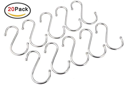 Gca 20 pack size small stainless s hooks kitchen pot pa…