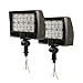 ELECALL LED Flood Light Outdoor 6500LM 50W 5000K 130LM/W Flag Pole Lights Waterproof IP65 Knuckle Mount LED Flood Light Fixture for Yard Garden Warehouse Play 120-277V,ETL(300W Equivalent) 2-Pack