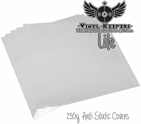 100 x 7" Anti Static 250g Vinyl Keepers LITE Polythene Record Sleeves