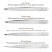 Alfaly Tweezers Set - 4 Pack Stainless Steel Precision Tweezers for Eyebrows, Facial Hair, Ingrown Hair, Splinters and More Silver