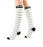 Blue Beat Graduated Compression Socks for Women Ideal for Everyday Use Flight Travel, Running Maternity Pregnancy Nursing Shin Splints Circulation Recovery 15-20 mmHg