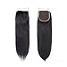 Brazilian Virgin Human Hair Straight Lace Closure 4x4 Free Part Silk Straight Human Hair Top Lace Closure 8A Grade 16 Inch Natural Black Color