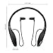 Wireless Neckband Headset, ELEGIANT Bluetooth Headset IPX 4 Waterproof Earphones Bluetooth Headphones for Gym Workout Black [12-hour play/talk time, incoming call vibration, magnetic design]