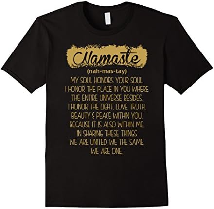 Men's Namaste Nah Mas Tay Yoga Om Meditation Tshirt XL Black