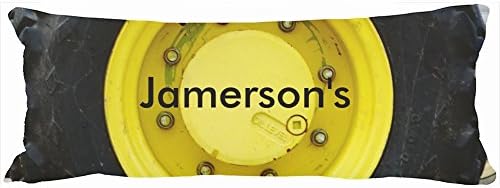 Decorative Body Pillows Yellow Personalized Name Tractor Wheel Tire Unique Design Home Decor Pillow Case Cover 20-Inch x 54-Inch Custom Sofa Cotton Cushion Pillowcases