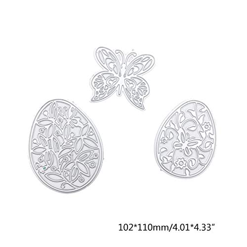 MEIYIN Easter-Egg DIY Mteal Cutting Dies Stamp Embossing Dies for Card Making Scrapbooking Templates